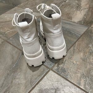 White Chunky Sole Boots